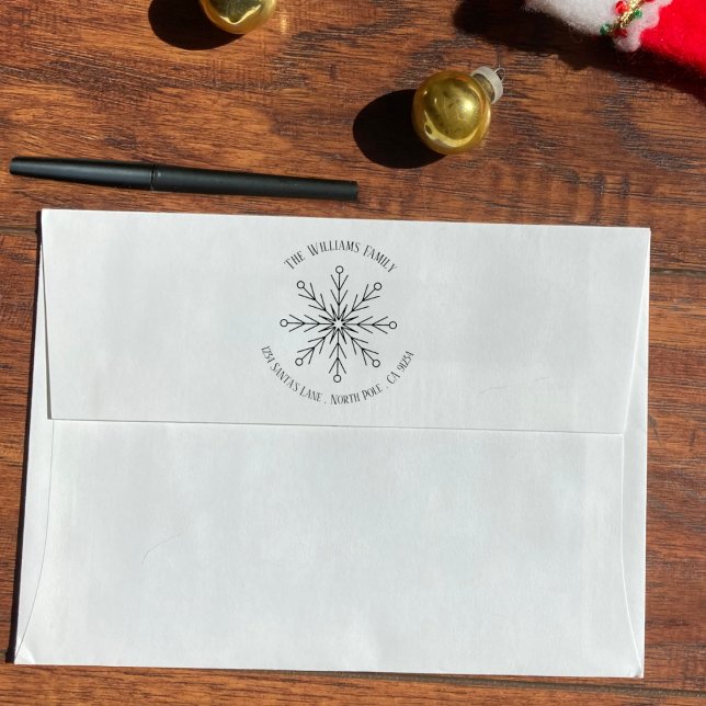 Sello de goma de la familia de invierno Snowflake (Subido por el creador)