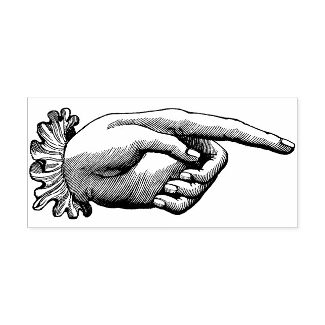 Sello de goma de la mano de puntería de época (Impresión)