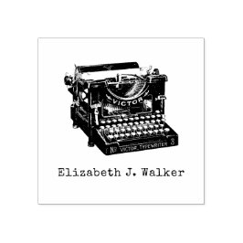 Sello de goma de la máquina de escribir, personali