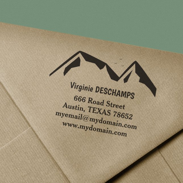 Sello de goma de las montañas (Mountains Rubber Stamp)