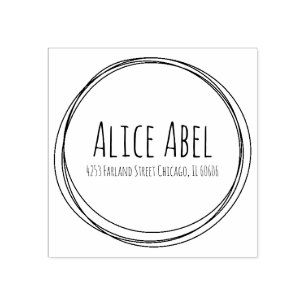 Sello de goma de los círculos de Doodle