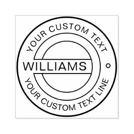 Sello de goma de nombre de familia de logotipo red