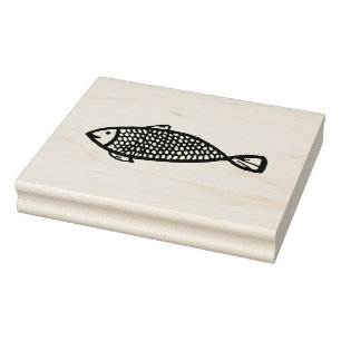 Sello de goma de peces, sello de pescado, sello de