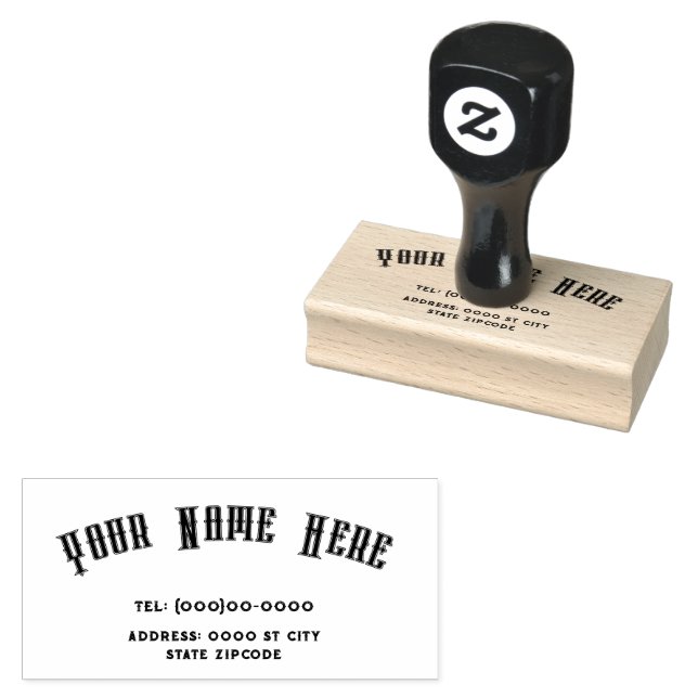 Sello de goma de Personalizable de nombre y direcc (Sellado)