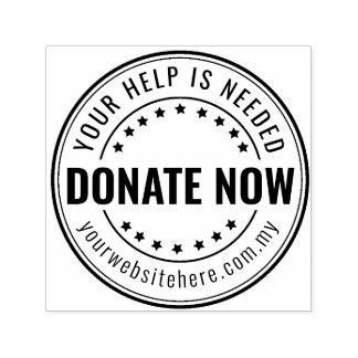 Sello de goma de personalizado de caridad y donaci