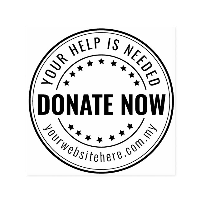 Sello de goma de personalizado de caridad y donaci (Diseño)