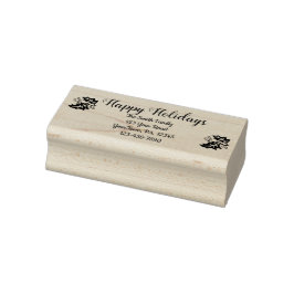 Sello de goma de personalizado Happy Holidays