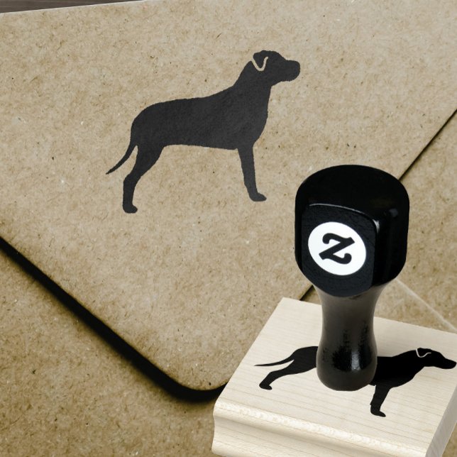 Sello de goma de silueta de Bulldog de zanja (Subido por el creador)