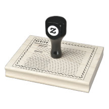 Sello de goma de tarjeta de receta