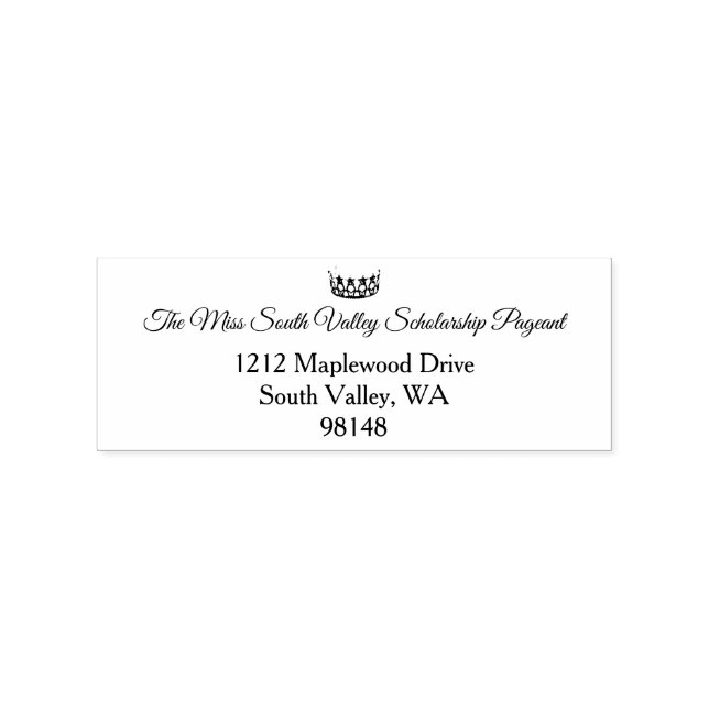 Sello de goma del concurso de Miss EE.UU. (Impresión)