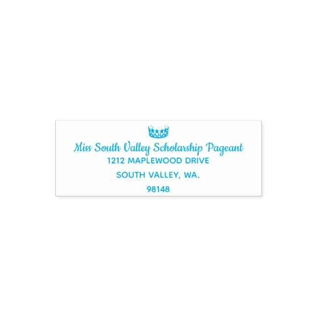 Sello de goma del concurso de Miss EE.UU. (Diseño)