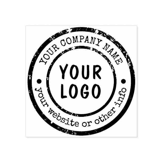 Sello de goma del logotipo comercial del nombre de (Impresión)