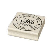 Sello de goma del logotipo de negocios personaliza