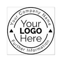 Sello de goma del logotipo de negocios personaliza