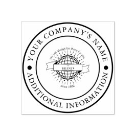Sello de goma del Personalizado de nombres y logot