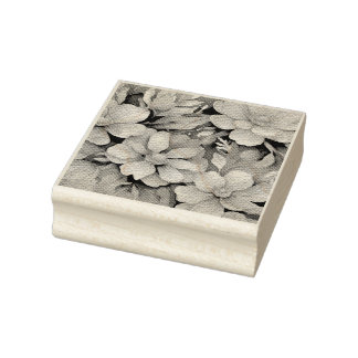 Sello de goma floral