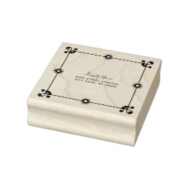 Sello de goma floral decorativo