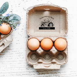 Sello de goma logotipo de granja personalizado 2,5