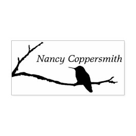 Sello de goma - Nombre con Hummingbird