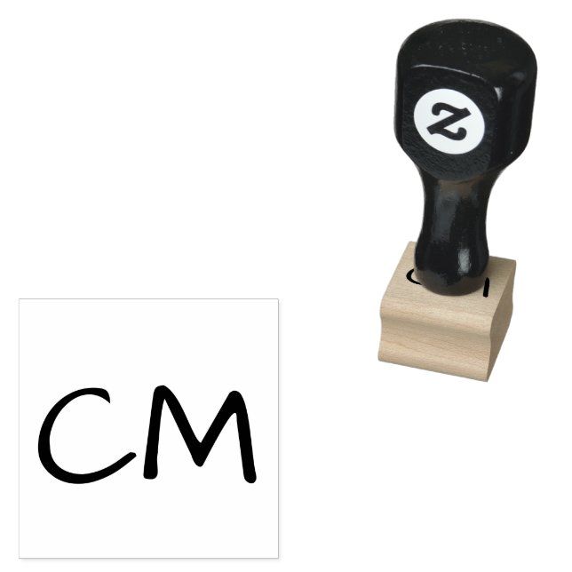 Sello de goma personalizado con iniciales (Sellado)