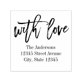 Sello de goma personalizado de amor en brocha