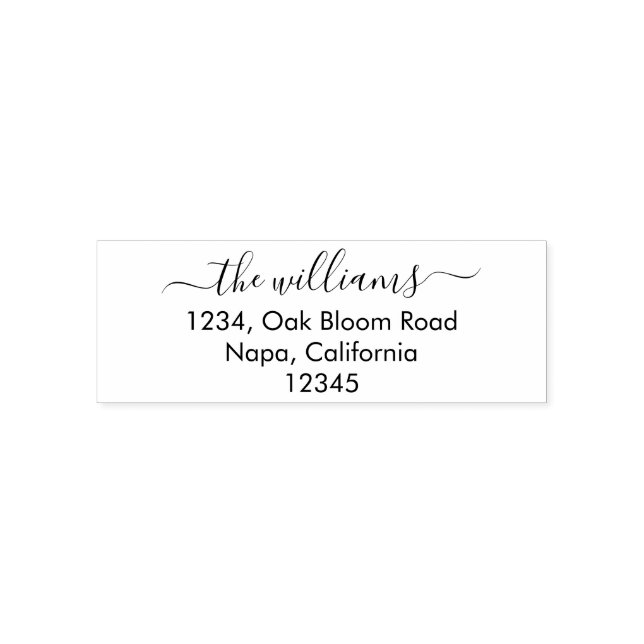 Sello de goma personalizado de guión simple de Mod (Diseño)