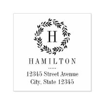 Sello de goma personalizado de monograma