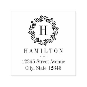 Sello de goma personalizado de monograma