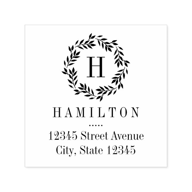 Sello de goma personalizado de monograma (Diseño)