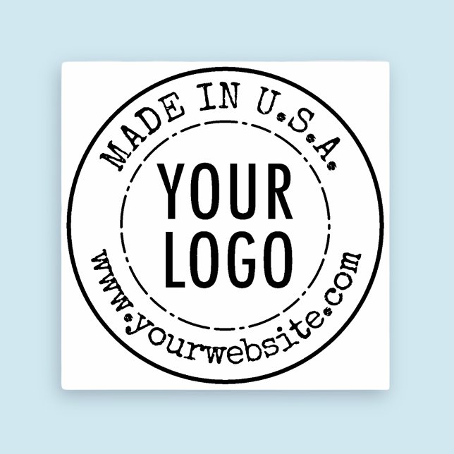 Sello de goma personalizado hecho en país de orige (MISOOK Round Made in USA Logo Stamp)