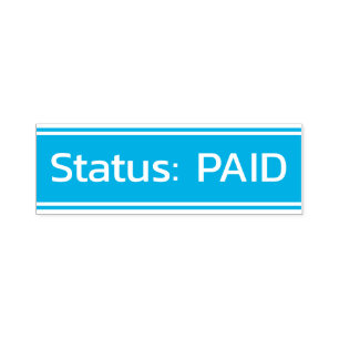 Sello de goma sin formato "Status: PAID"
