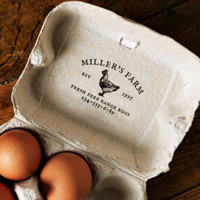 Sello de granja familiar personalizado (Rubber Stamp Mock-up)