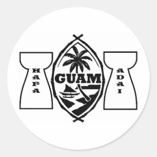 Sello de Guam con piedras de lata