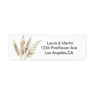 Sello de hierba acuática de pampas de elegancia
