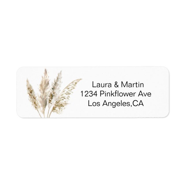 Sello de hierba acuática de pampas de elegancia (Frente)
