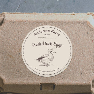 Sello de huevos de pato de granja Pegatina marrón