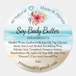 Sello de Ingredientes Rodados de Hibiscus Round Be