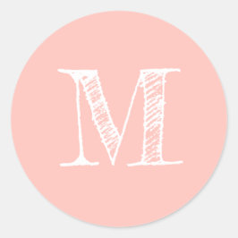 Sello de Inicial de Monograma de Escritura Moderna
