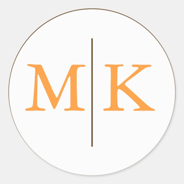 Sello de invitación a bodas de monograma (Anverso)