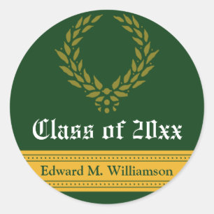Sello de invitación a graduación de elegancia rega