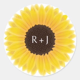 Sello de invitación a la boda del girasol