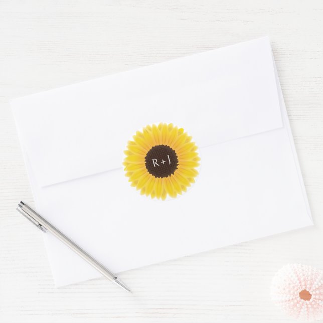 Sello de invitación a la boda del girasol (Sobre)