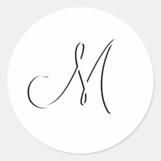 Sello de invitación a la boda del Monograma blanco