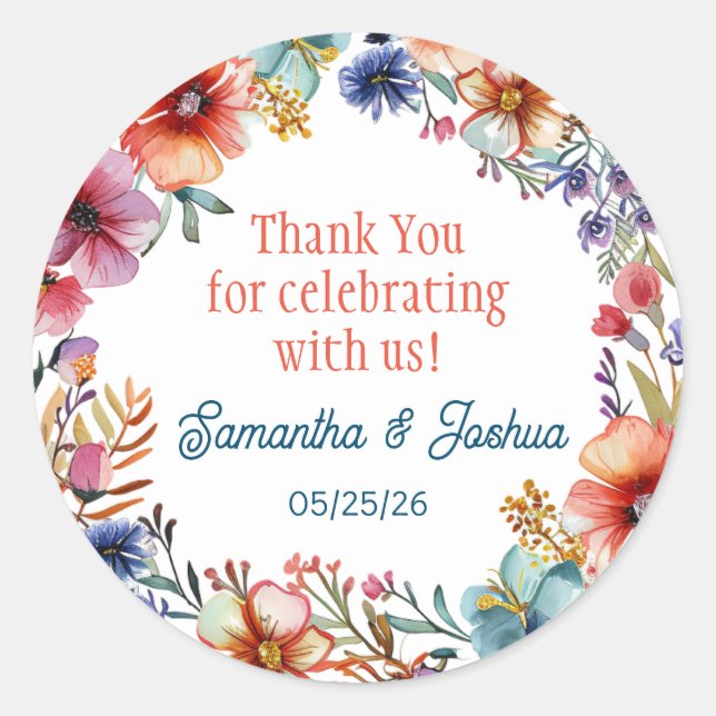 Sello de invitación a la boda elegante (Anverso)