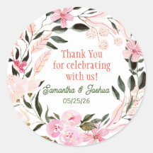 Sello de invitación a la boda elegante