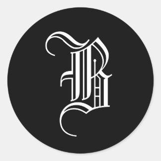 Sello de invitación al monograma "B" Estilo inglés