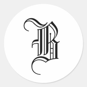 Sello de invitación al monograma "B" Inglés antigu