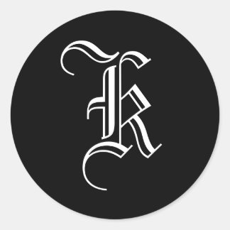 Sello de invitación al monograma "K" estilo inglés