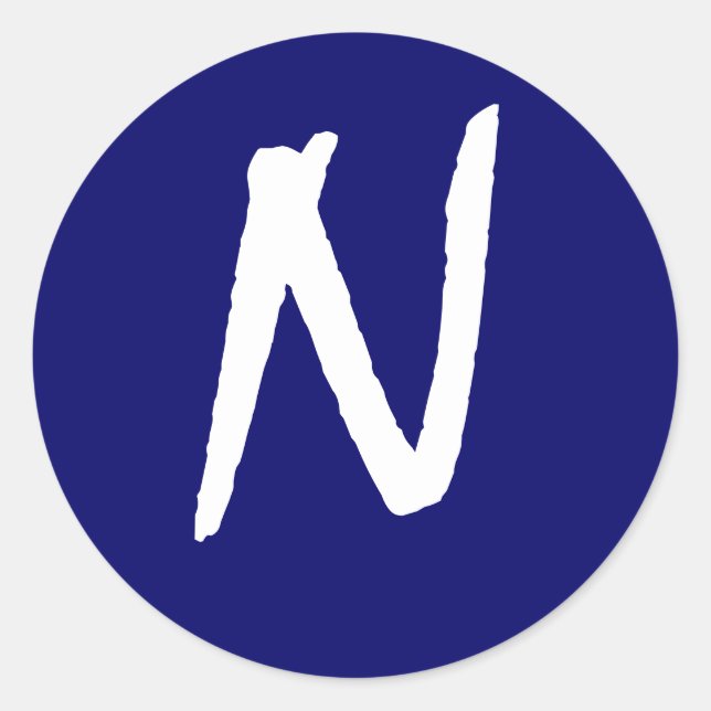 Sello de invitación al monograma "N" de la marina  (Anverso)