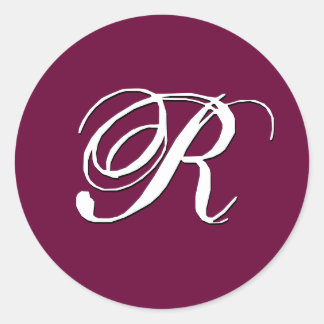 Sello de invitación al monograma Vino de Personali